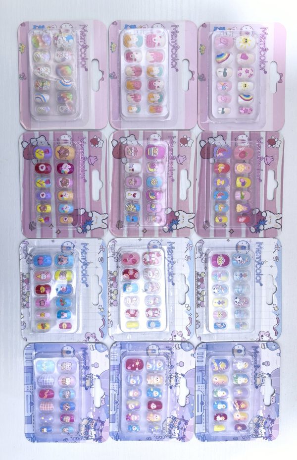 MERRY COLOUR NAILS 12PCS - KIDS