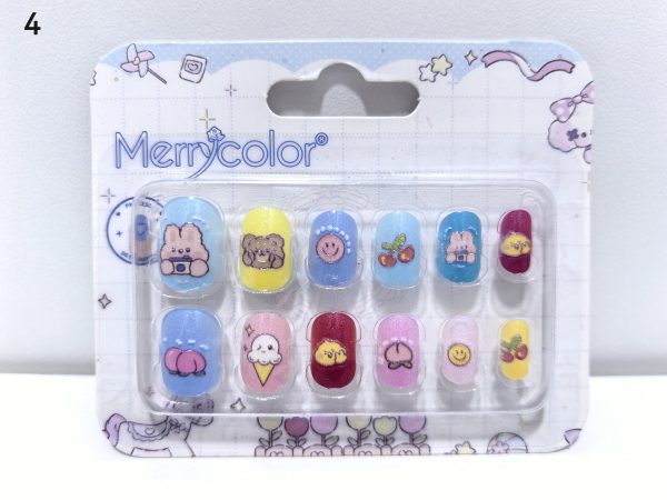 MERRY COLOUR NAILS 12PCS - KIDS - Image 5