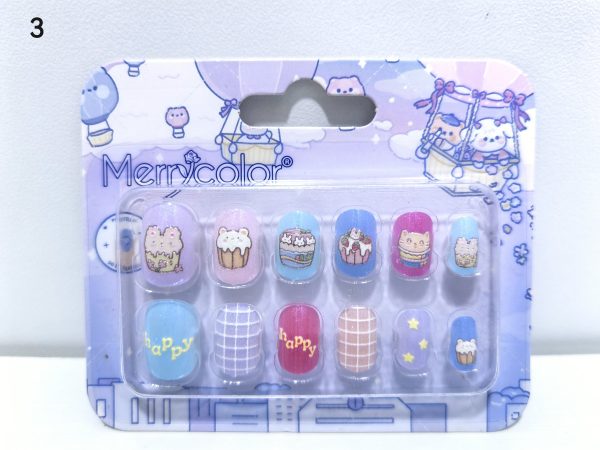 MERRY COLOUR NAILS 12PCS - KIDS - Image 4