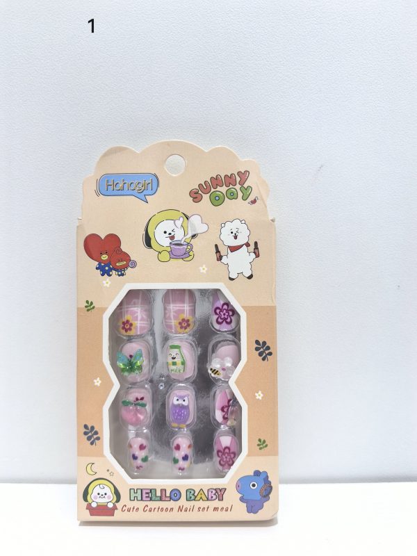 CUTE CATOON CHILDRENS NAILS 12PCS - Image 2
