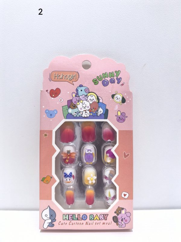 CUTE CATOON CHILDRENS NAILS 12PCS - Image 3