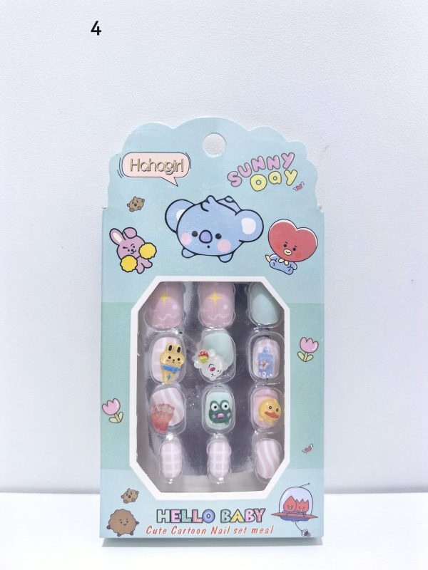 CUTE CATOON CHILDRENS NAILS 12PCS - Image 5