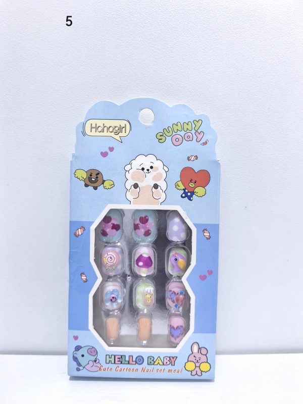 CUTE CATOON CHILDRENS NAILS 12PCS - Image 6