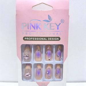 PINK KEY STYLISH NAILS 24PCS