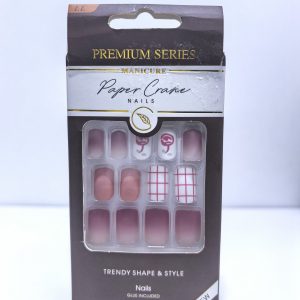 TRENDY STYLED PAPER CRANE NAILS – SHORT LENGTH