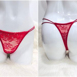 RED LACE THONG
