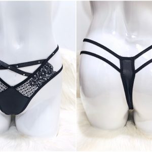 MAROON CROSS-BELT THONG