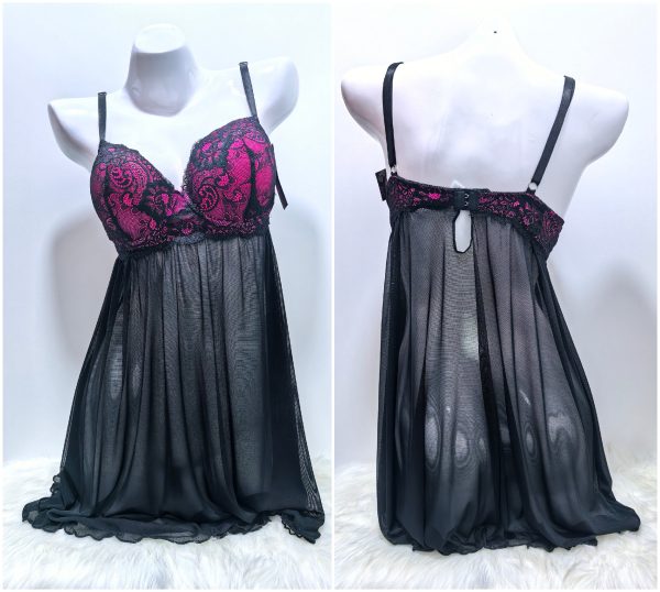 SEXY PINK/BLACK LINGERIE