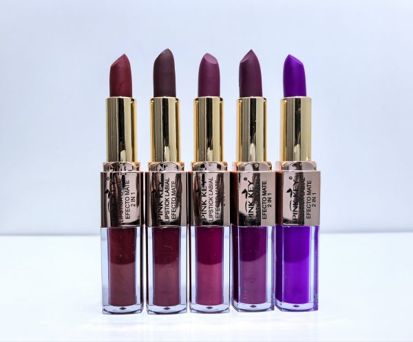 PINK KEY 2 IN 1 LIPSTICK ＆ LIP GLOSS no1 - Image 2