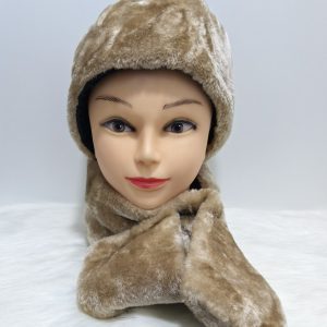 Warm soft Fur Hat Scarf Set