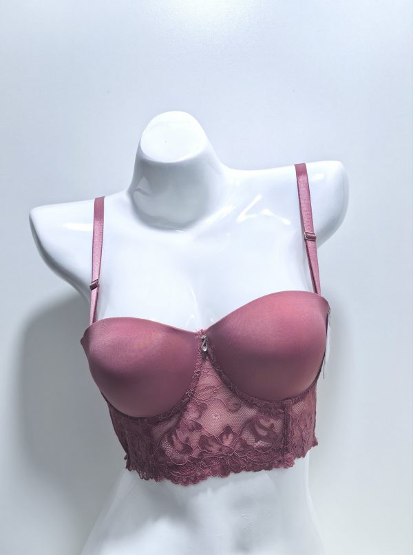 PINK LACE CORSET BRA