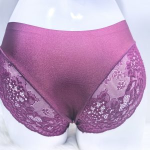 WOMENS MAROON SEAMLESS SILKY UNDERWEAR