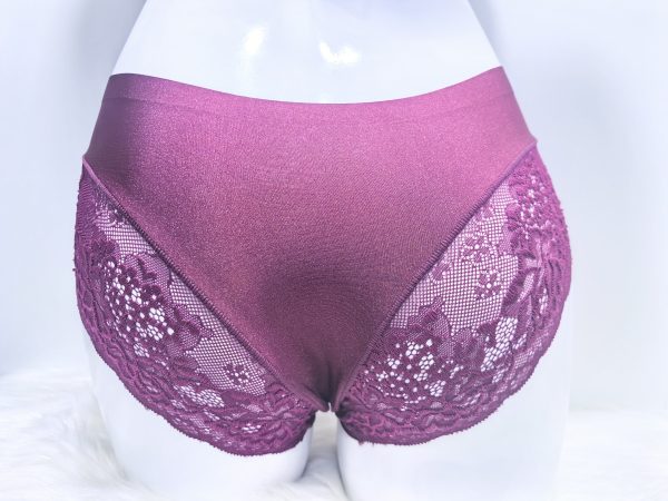 WOMENS MAROON SEAMLESS SILKY UNDERWEAR - Image 2