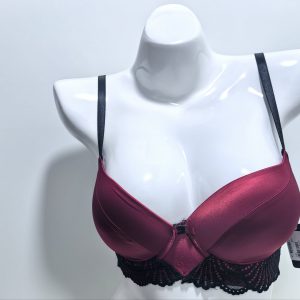 MAROON PUSH-UP BRA