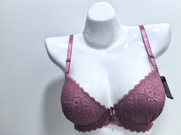 PINK FLORAL PUSH-UP BRA