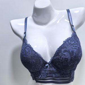 GREY LACE CORSET BRA