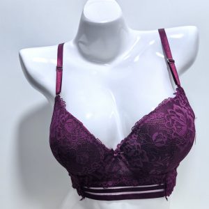MAROON LACE CORSET BRA