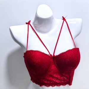 SEXY RED LACE CORSET BRA