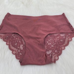 WOMENS DARK PINK SEAMLESS SILKY UNDERWEAR