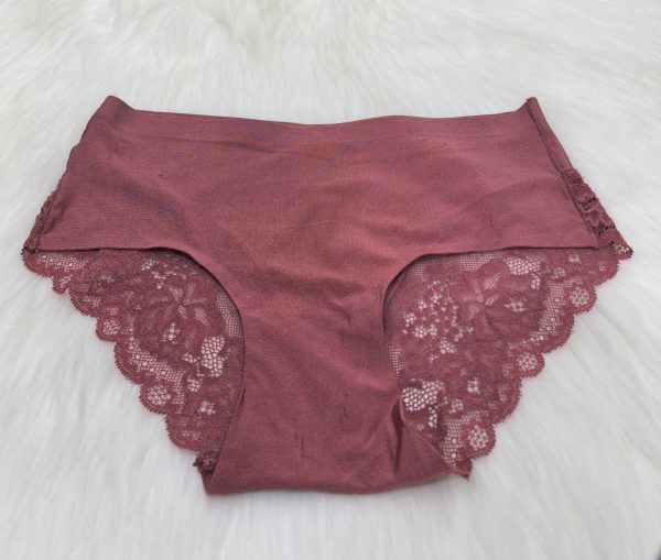 WOMENS DARK PINK SEAMLESS SILKY UNDERWEAR