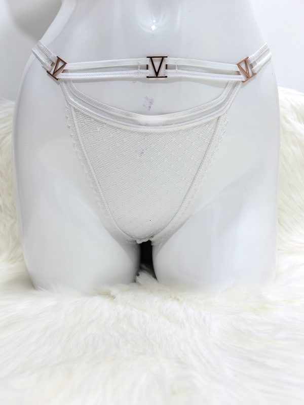 CUT-OUT WHITE LACE G-STRING