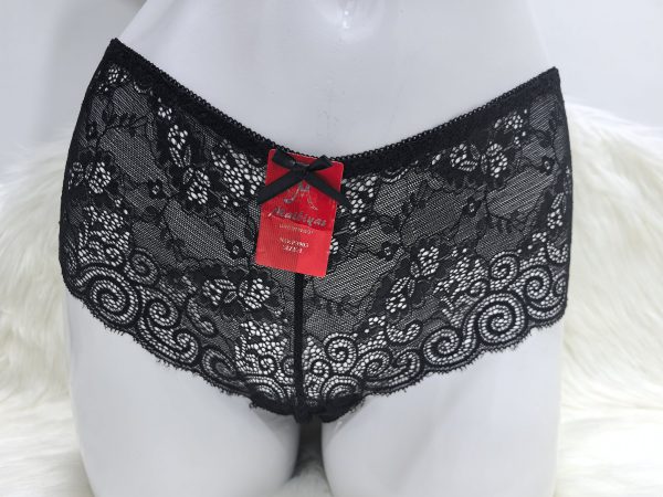 WOMEN'S BLACK LACE SEAMLESS UNDERWEAR