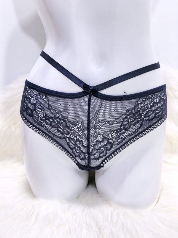 GREY FLORAL LACE UNDERWEAR