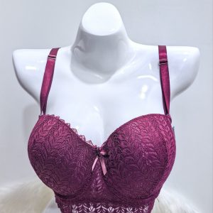 MAROON LACE BRA