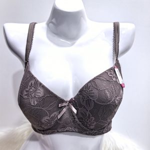 BROWN FLORAL LACE BRA