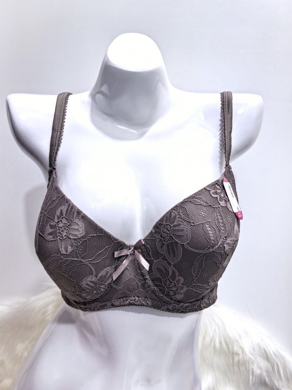 BROWN FLORAL LACE BRA