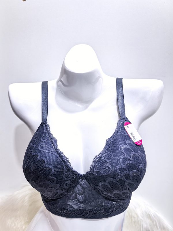 GREY LACE BRA