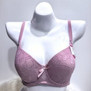 PINK FLORAL LACE BRA