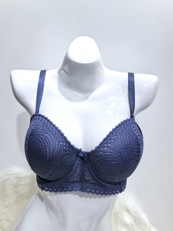 GREY LACE BRA