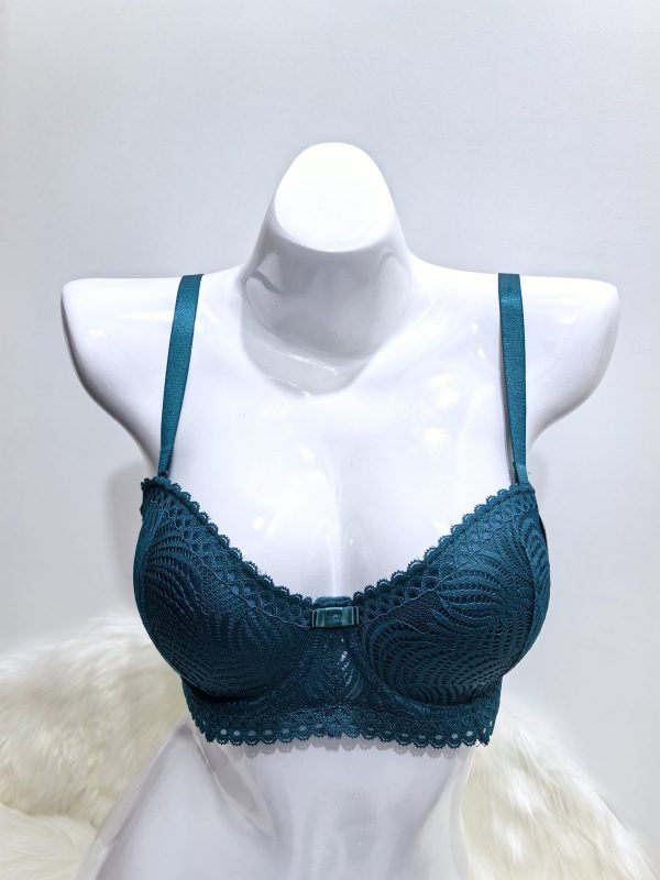 GREEN LACE BRA
