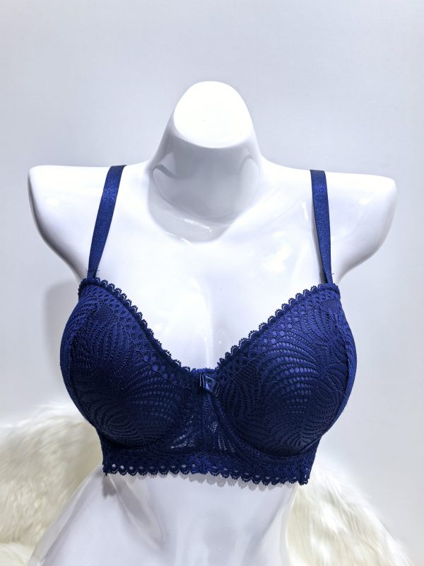 NAVY LACE BRA