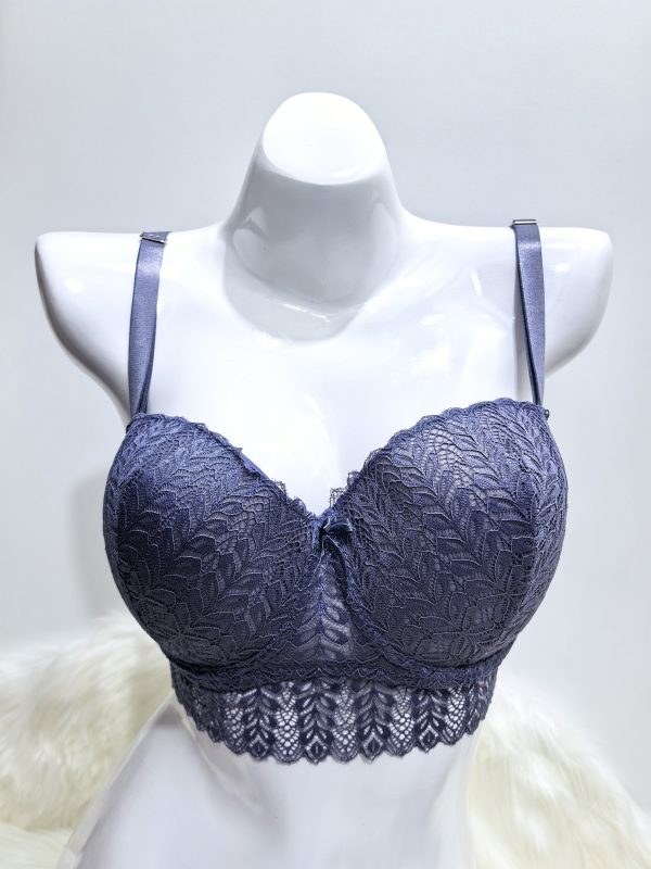 GREY LACE BRA
